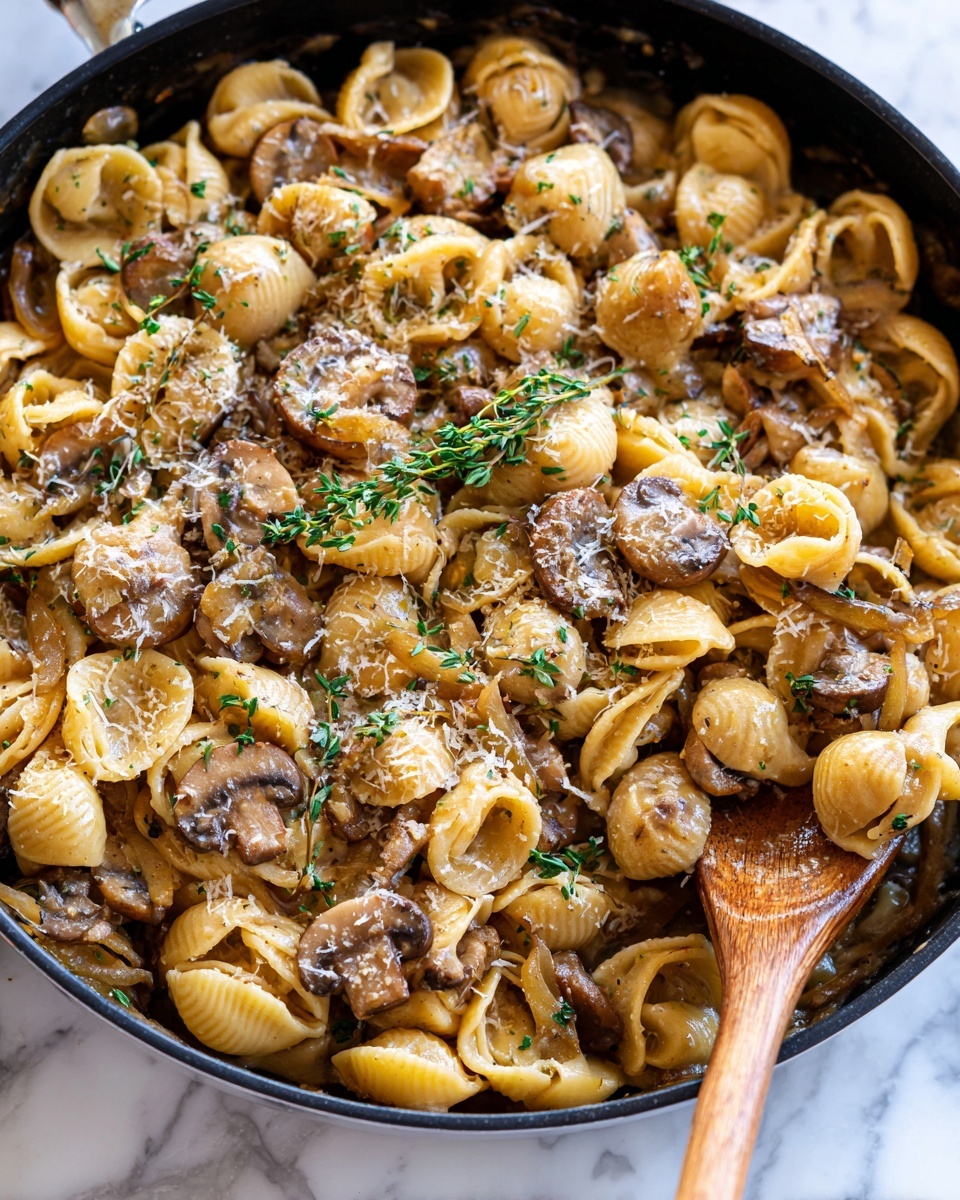 One Pot French Onion Pasta Recipe - Recipe Image