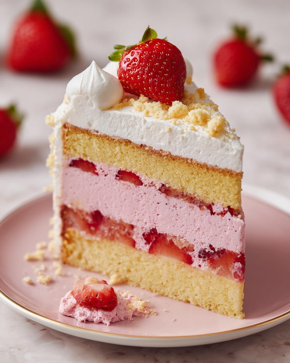 Strawberry Shortcake Swiss Roll Recipe - Recipe Image
