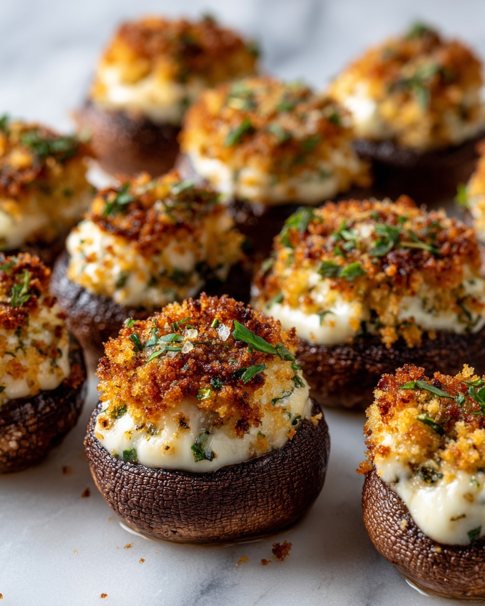 Caramelized Onion & Gruyère Stuffed Mushrooms Recipe - Recipe Image
