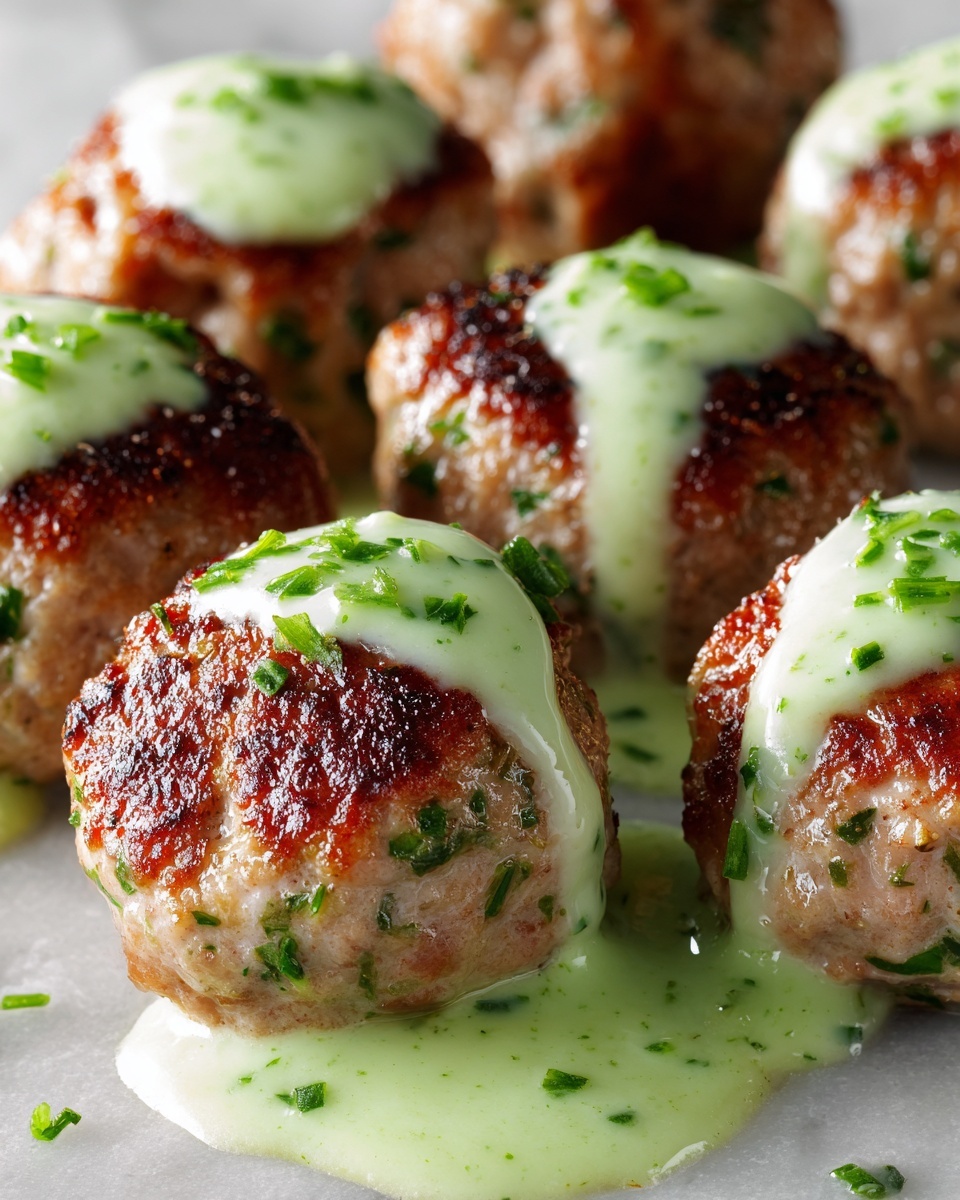 Baked Salmon Meatballs with Avocado Sauce Recipe - Recipe Image