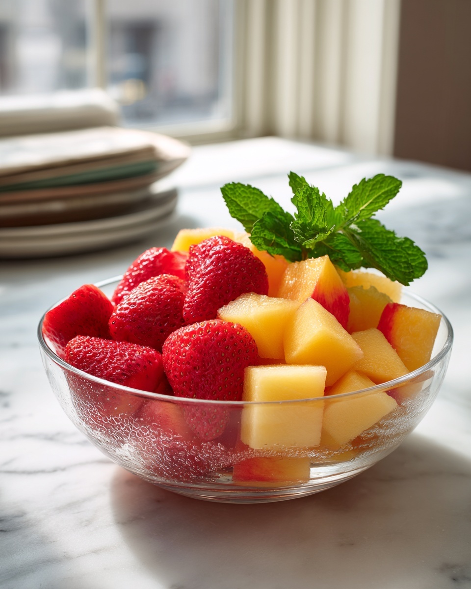 Summer Peach Fruit Salad: A Refreshing Summer Treat Recipe - Recipe Image