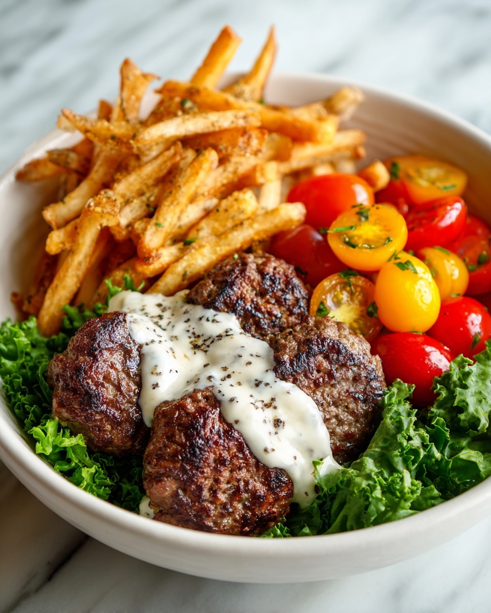 Burger Bowls with Caramelized Onion Aioli Recipe - Recipe Image