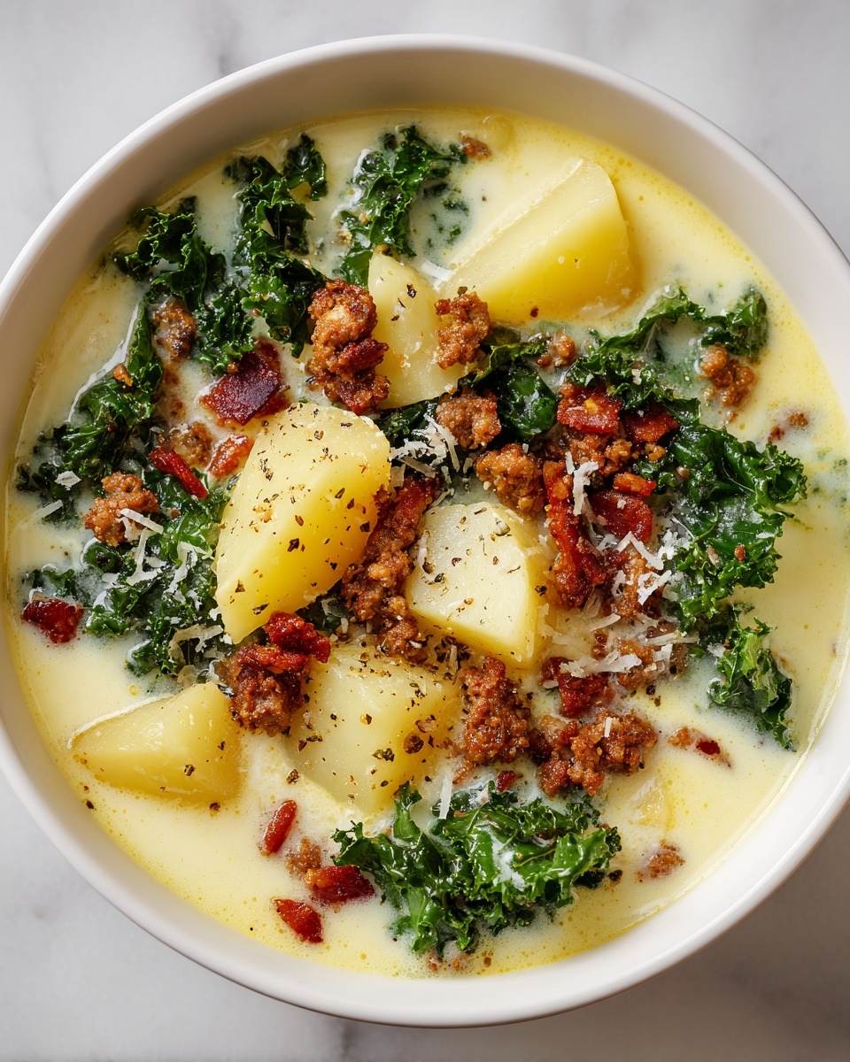 Creamy Italian Sausage and Kale Zuppa Toscana Recipe - Recipe Image