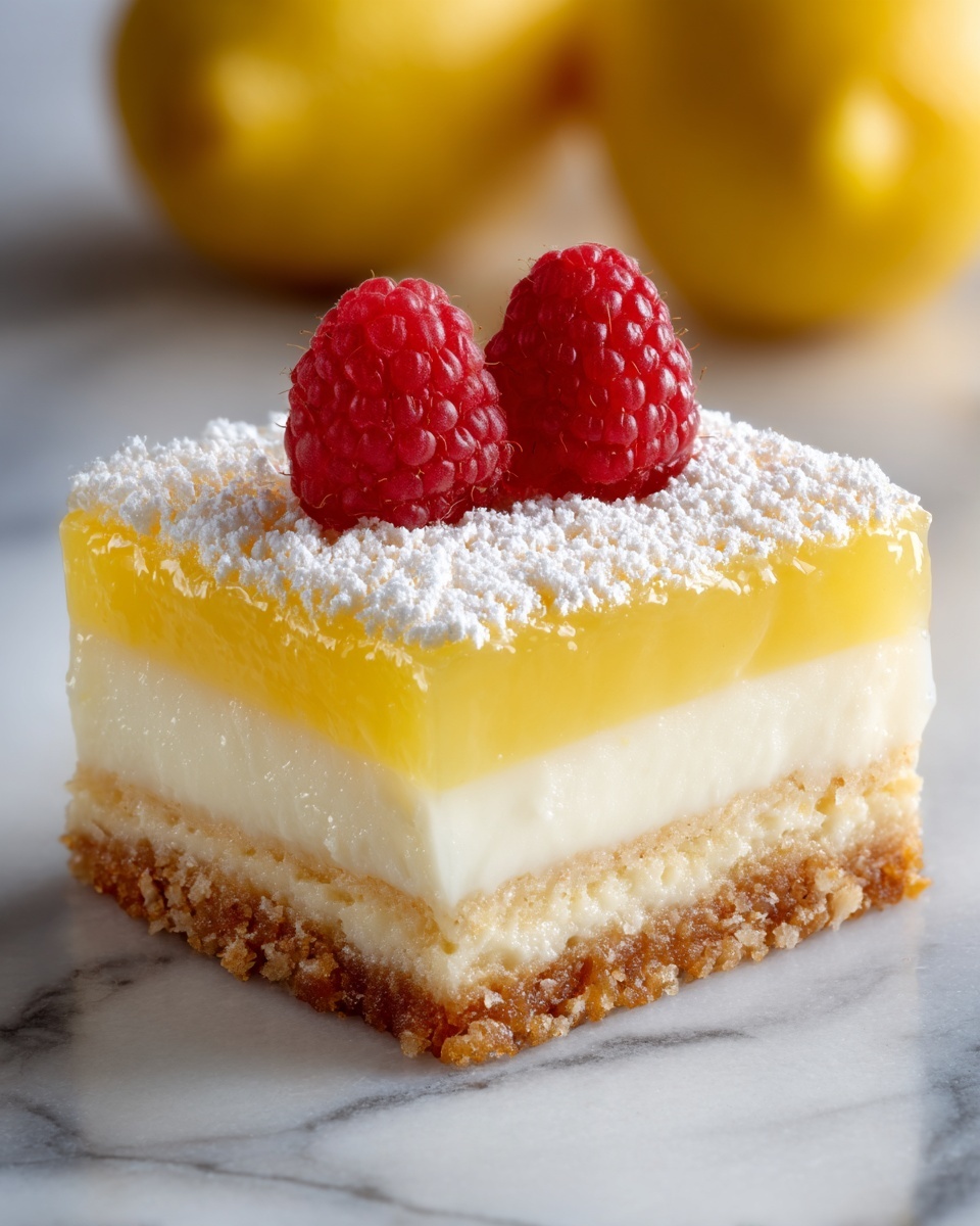 Zesty Lemon Cream Dream Bars Recipe - Recipe Image