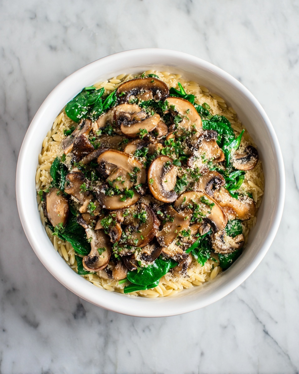 Mushroom and Spinach Orzo Recipe - Recipe Image
