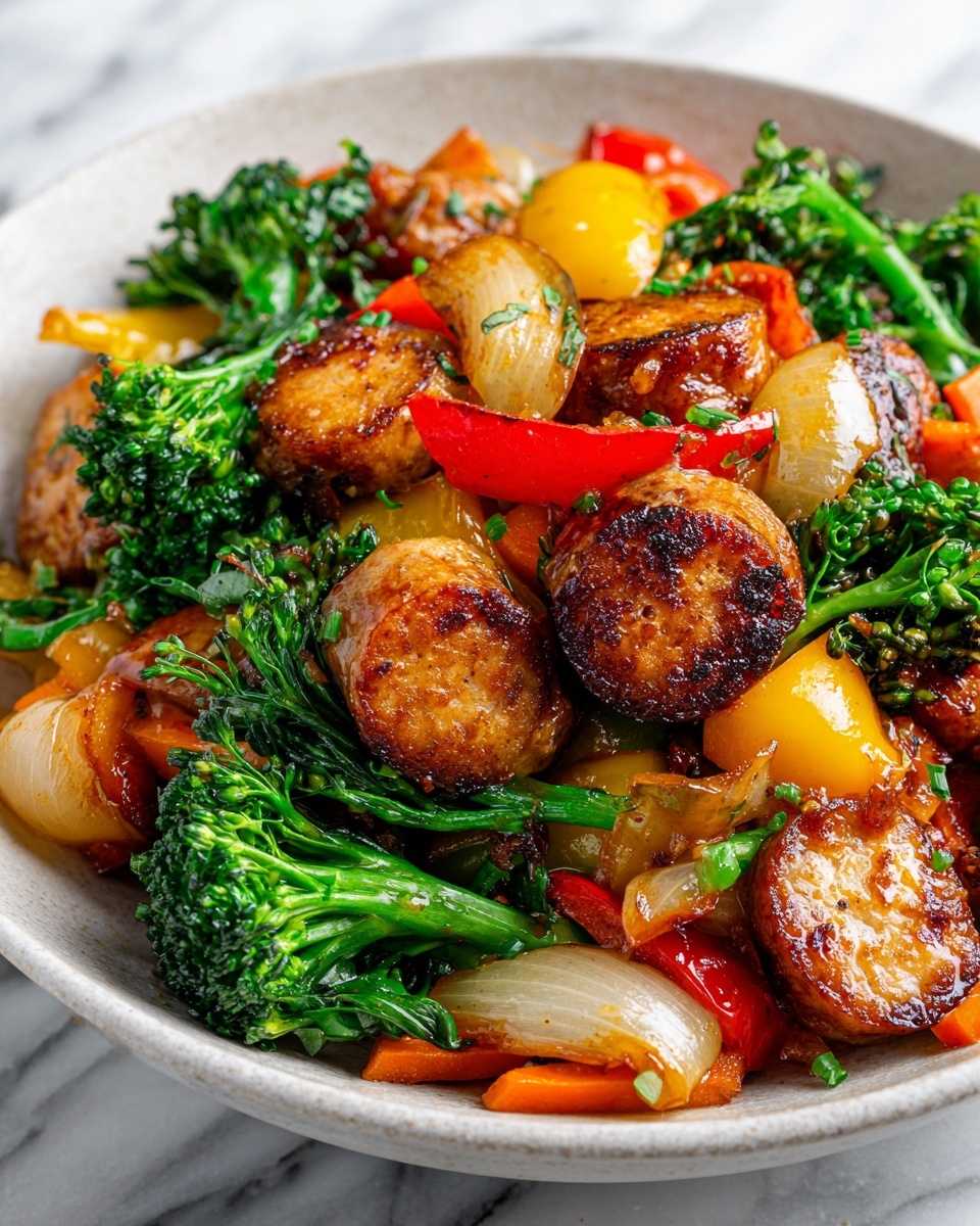 Roasted Chicken Sausage & Veggie Skillet Recipe - Recipe Image