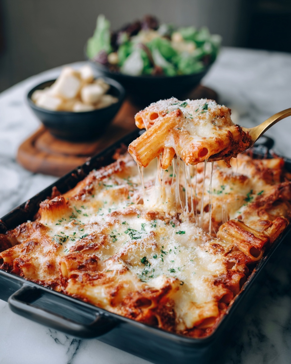 Cheesy Baked Rigatoni Recipe - Recipe Image