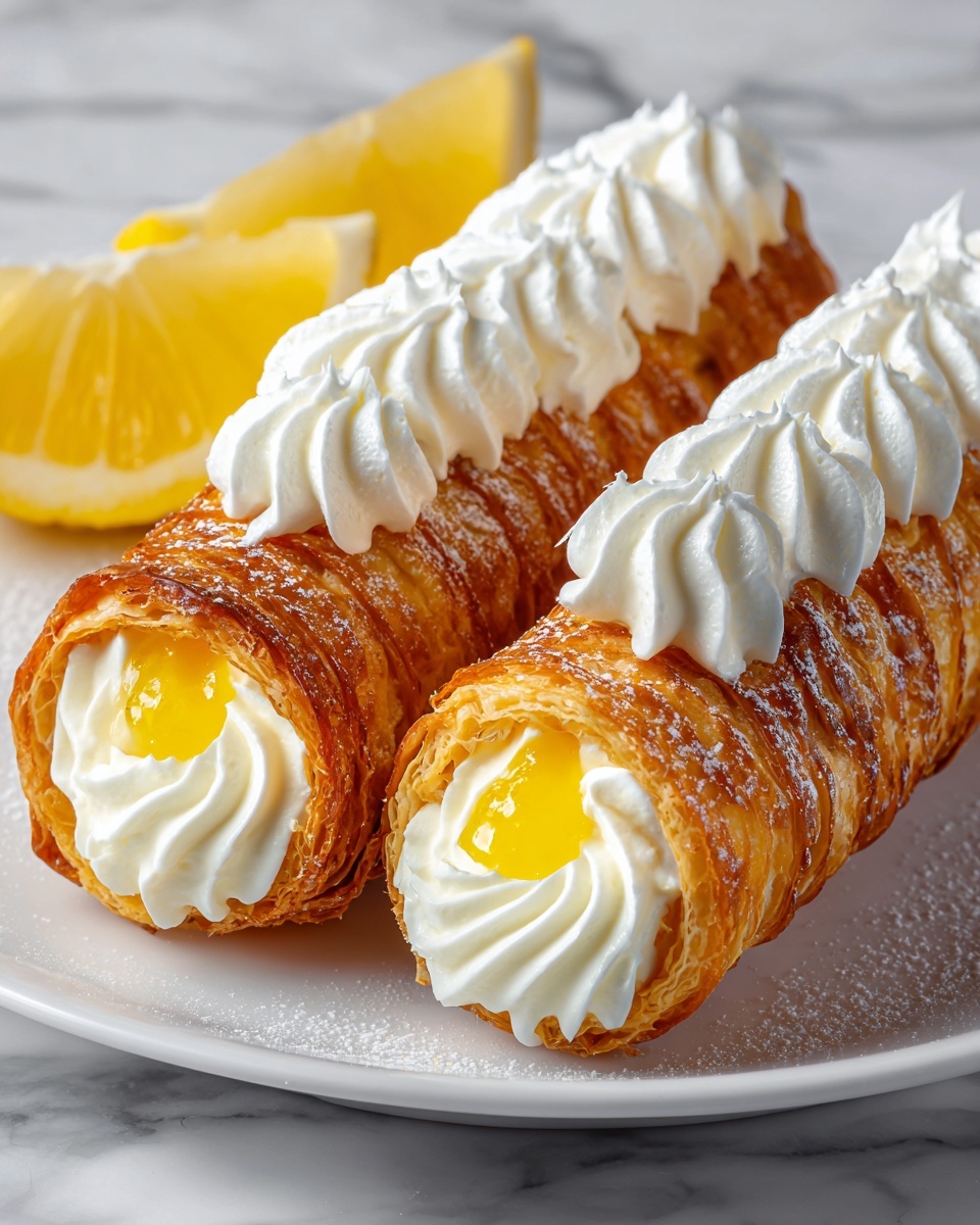 Zesty Lemon Meringue Pie Cannolis Recipe - Recipe Image