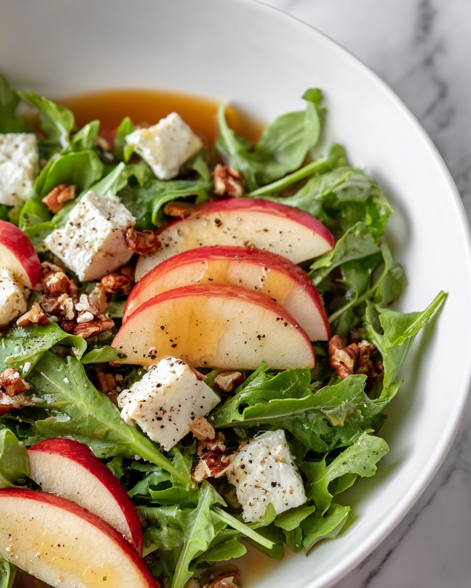 Apple Arugula Salad with Maple Pecans and Goat Cheese Recipe - Recipe Image
