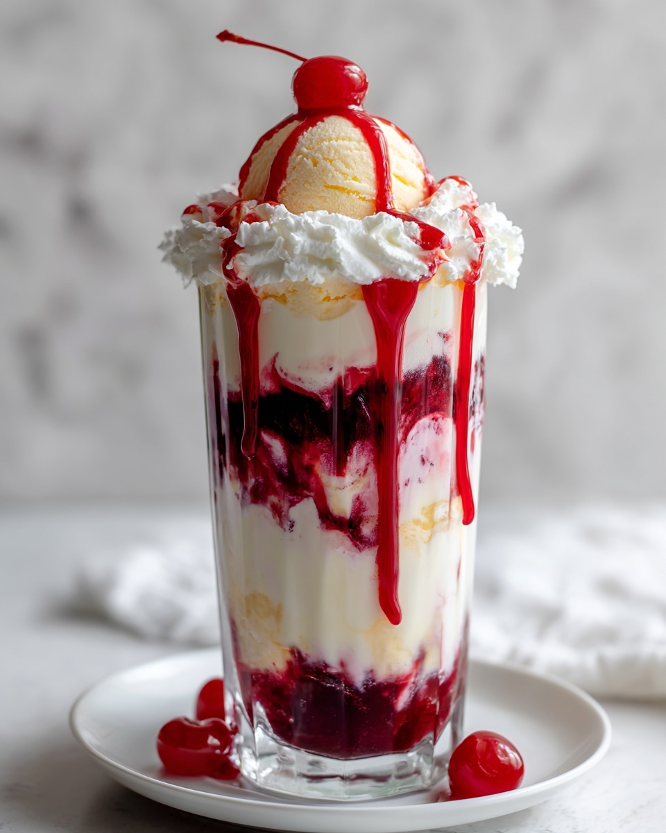 Shirley Temple Ice Cream Float Recipe - Recipe Image