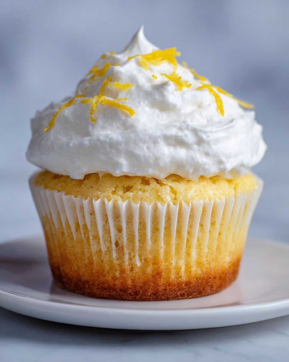 Lemon Muffins with Whipped Cream and Lemon Zest Recipe - Recipe Image