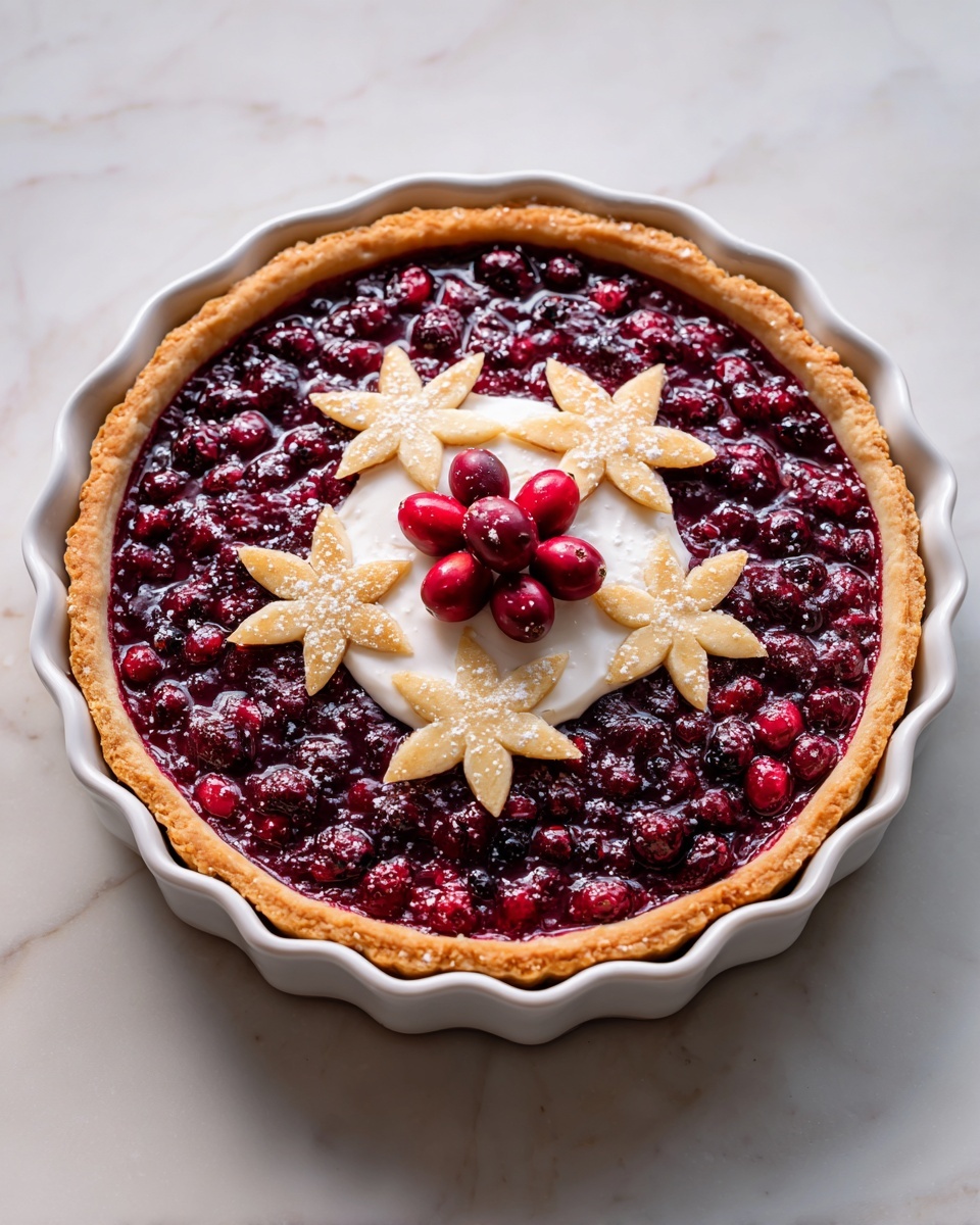 Cranberry Orange Custard Pie Recipe - Recipe Image