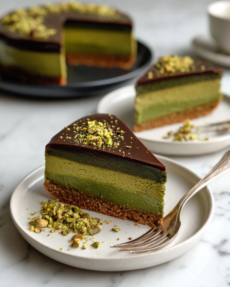 Flourless Pistachio Cake with Chocolate Ganache Recipe