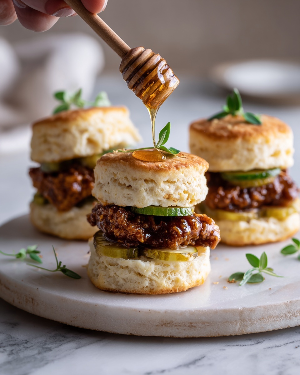 Hot Honey Chicken Biscuits Recipe - Recipe Image