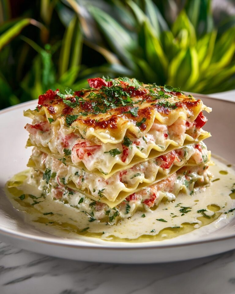 Garlic Butter Shrimp Scampi Lasagna Recipe