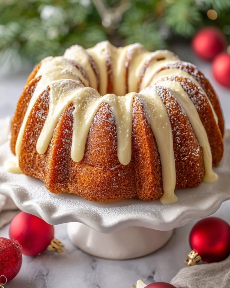 Eggnog Bundt Cake with Eggnog Frosting Recipe