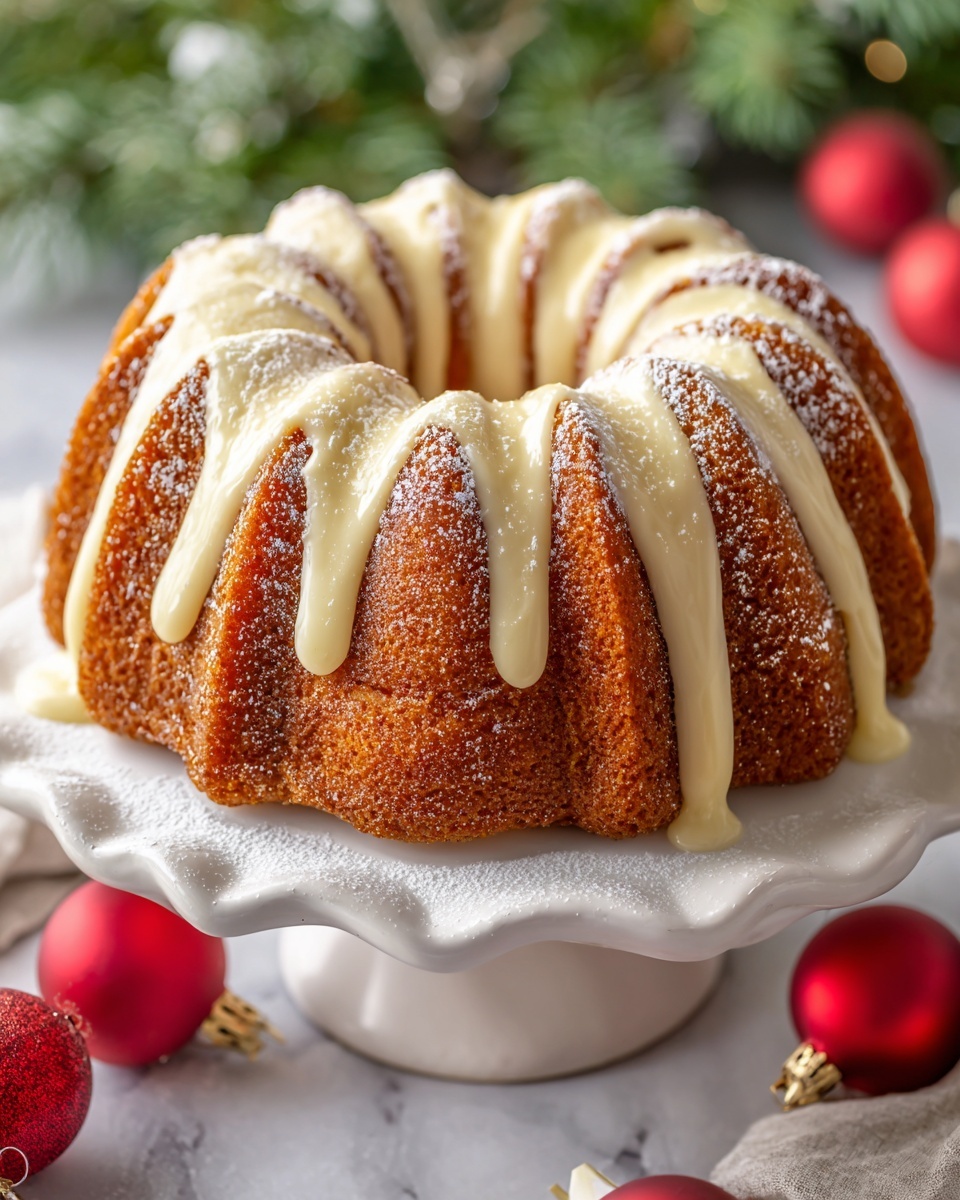 Eggnog Bundt Cake with Eggnog Frosting Recipe - Recipe Image
