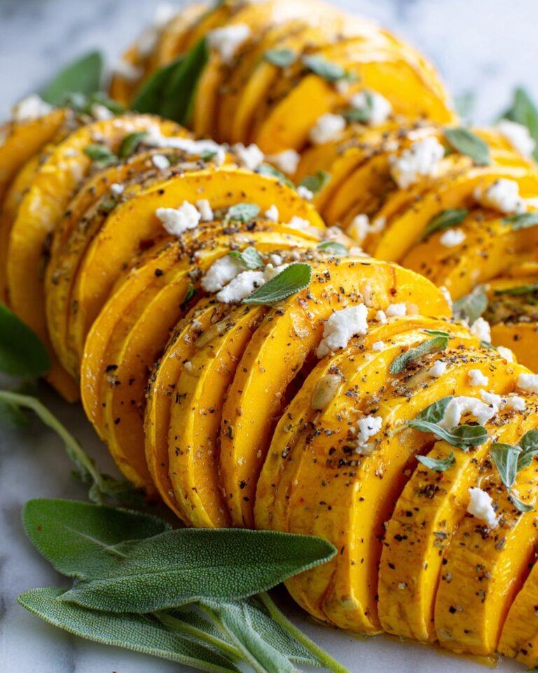 Roasted Hasselback Butternut Squash with Sage Butter Recipe