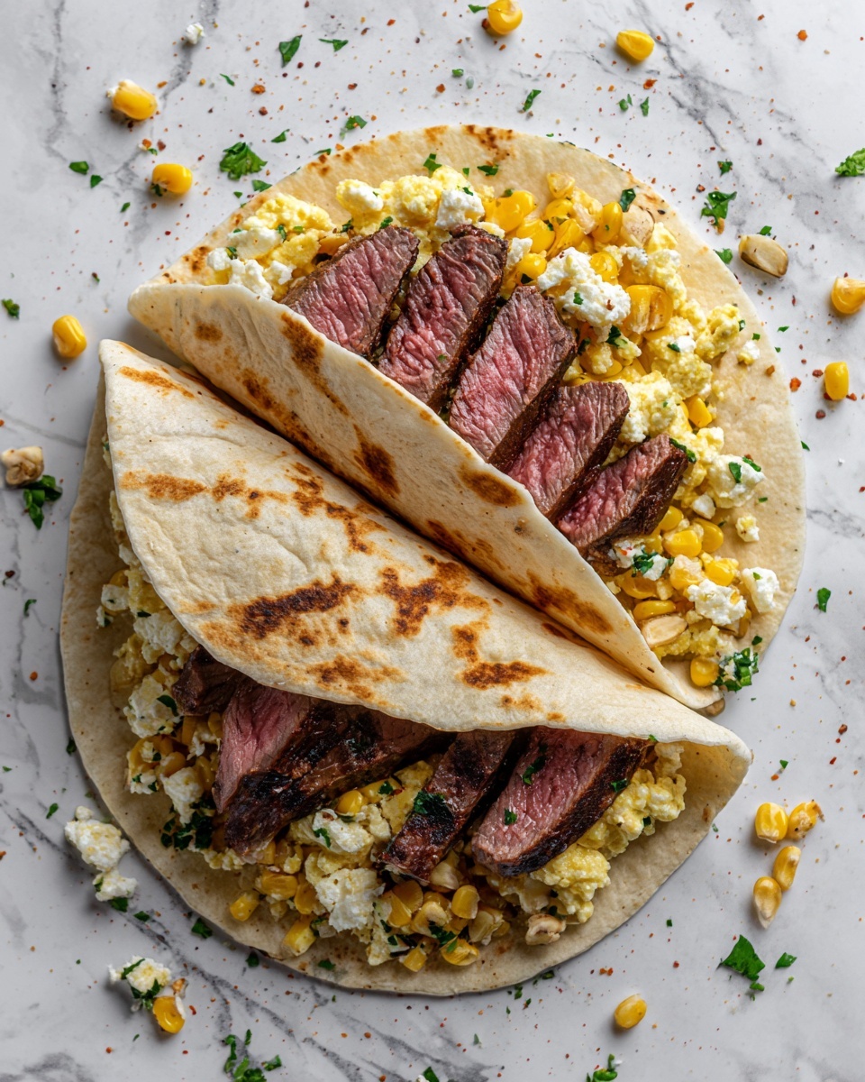 Grilled Steak Elote Tacos Recipe - Recipe Image