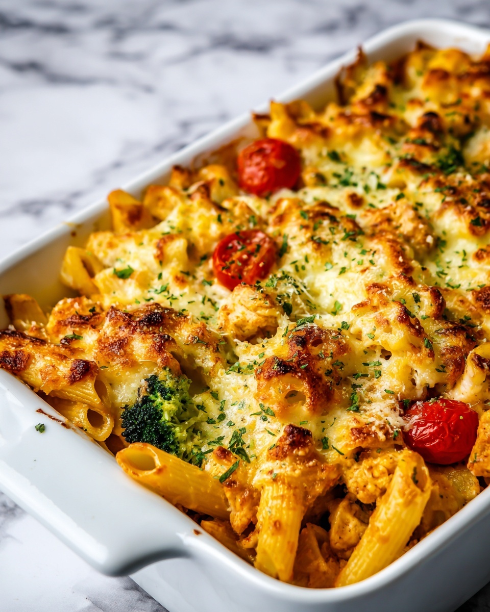 Cajun Cream Cheese Chicken Pasta Bake Recipe - Recipe Image