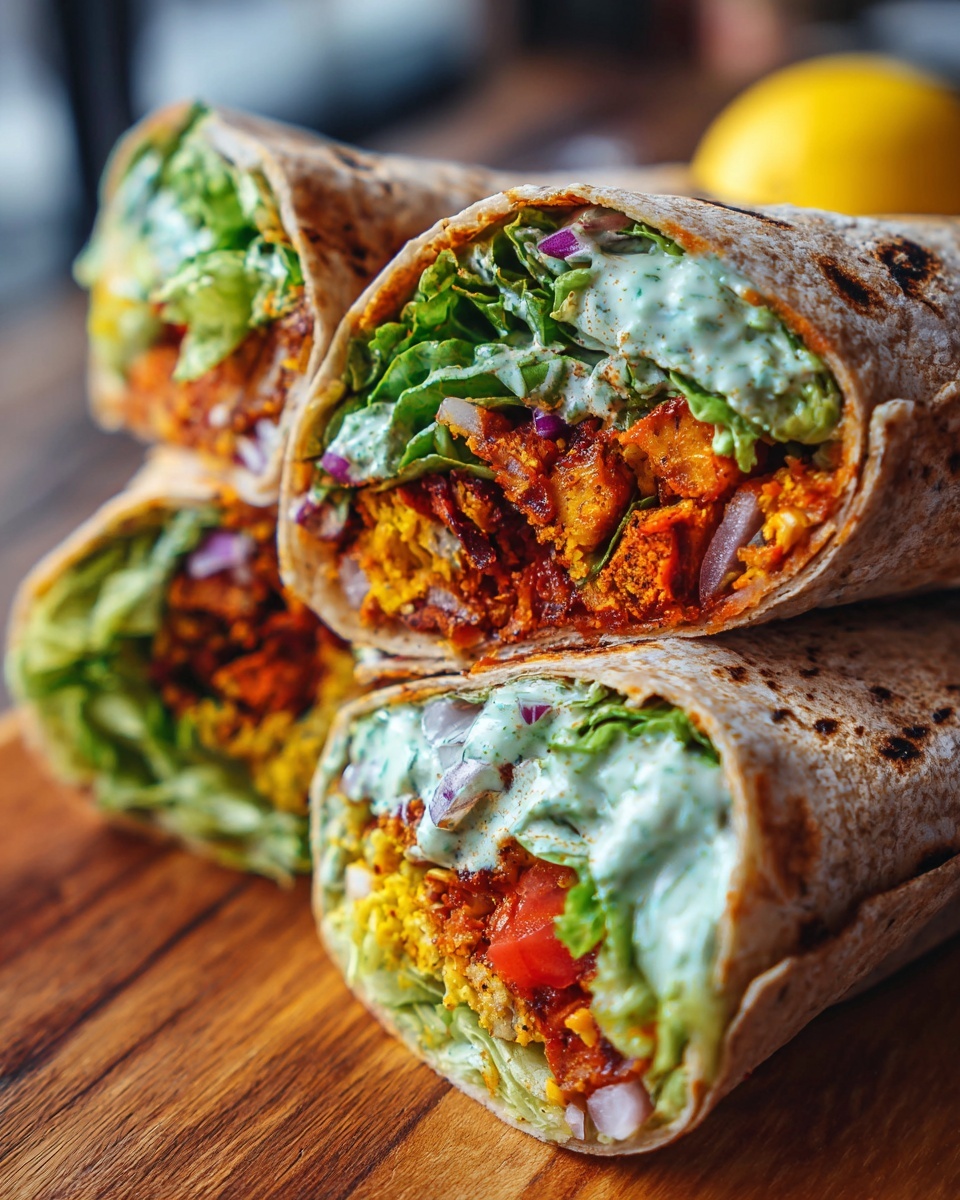 Chickpea Salad Wraps with Lemon Dressing Recipe - Recipe Image