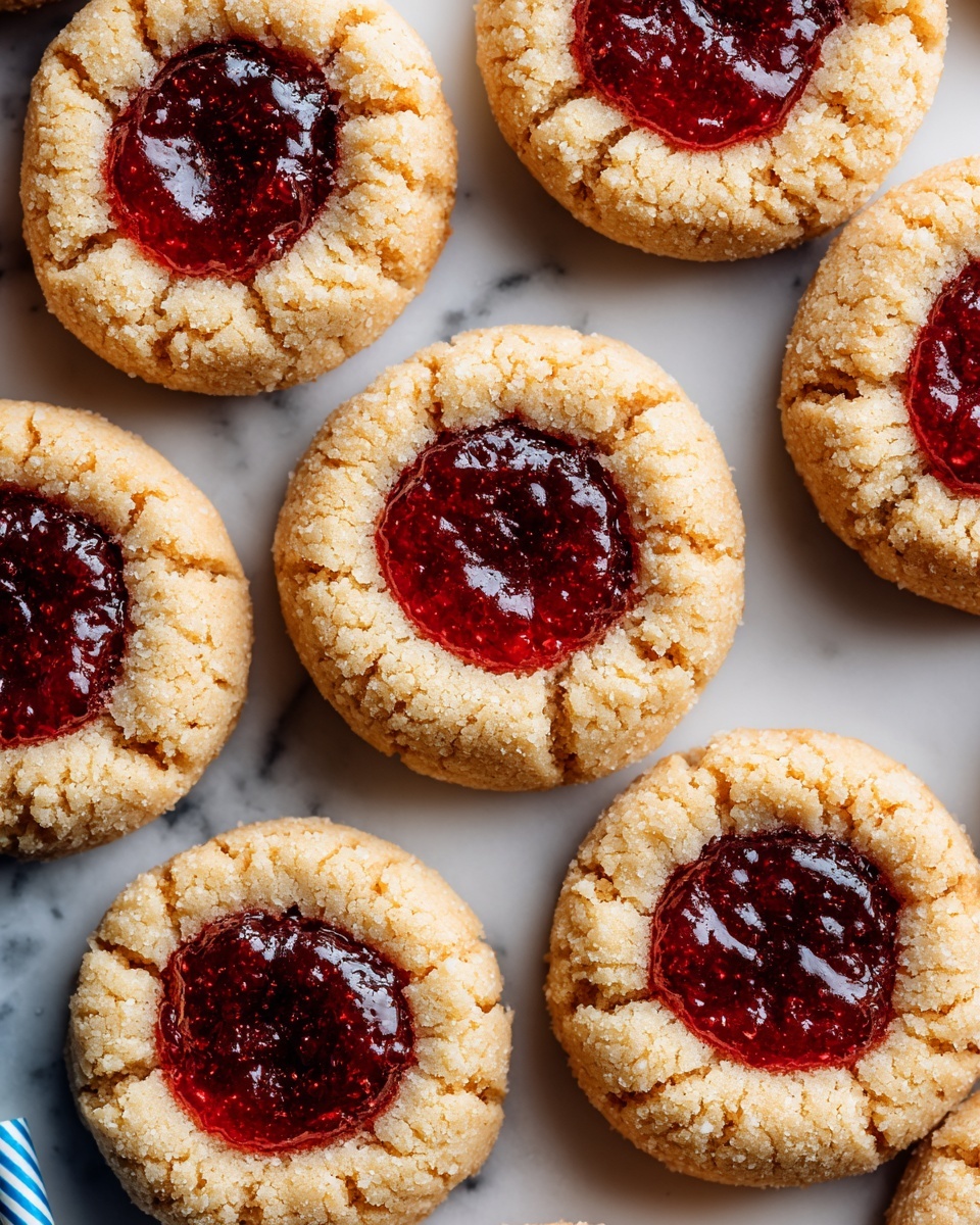 Thumbprint Cookies with Walnuts and Raspberry Jam Recipe - Recipe Image