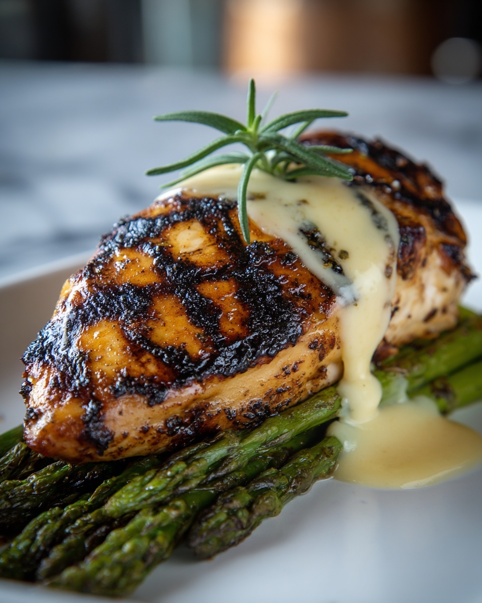 Honey Mustard Chicken with Roasted Asparagus and Cheese Recipe - Recipe Image