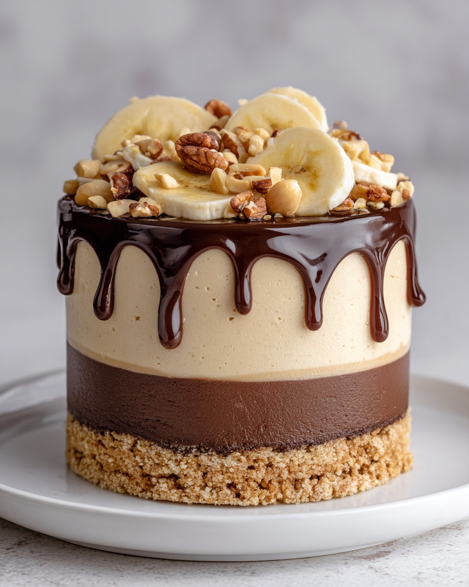 Banana Caramel Nut Cheesecake Recipe - Recipe Image