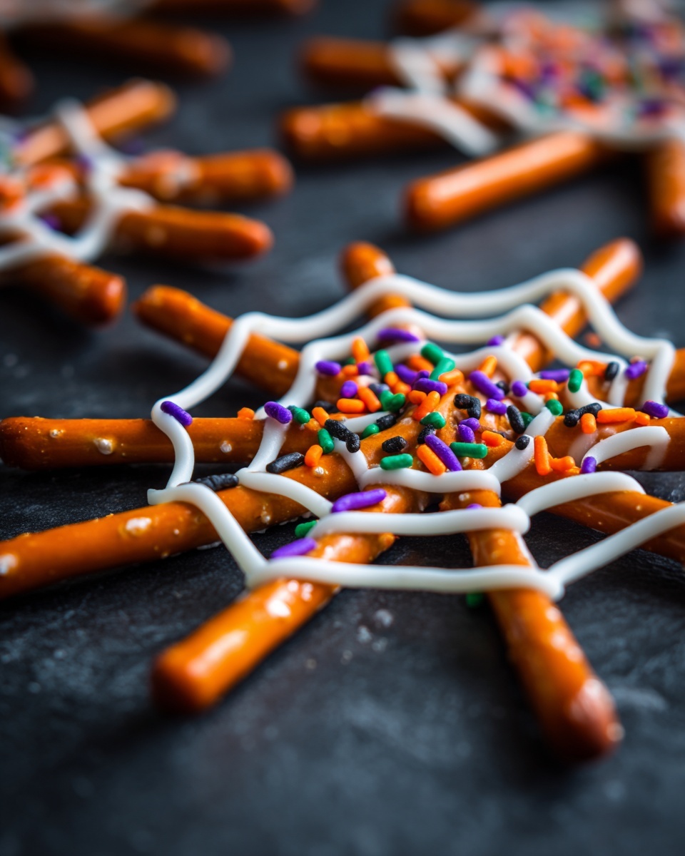 Spider Web Pretzels for a Spooky Treat Recipe - Recipe Image
