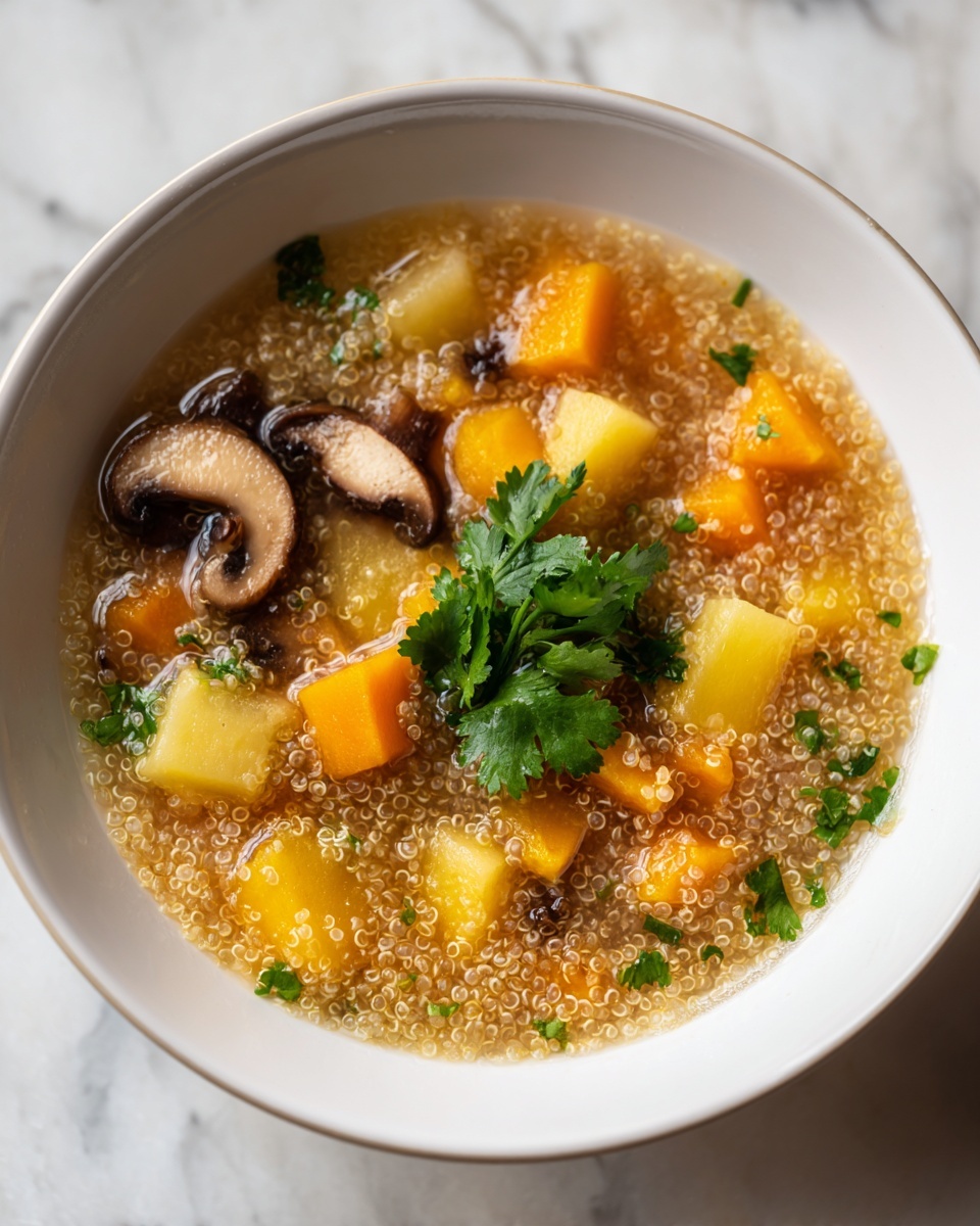 Hearty Mushroom Quinoa Soup Recipe - Recipe Image