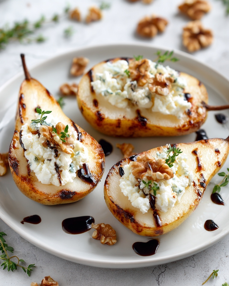 Elegant Blue Cheese Stuffed Pears Recipe - Recipe Image
