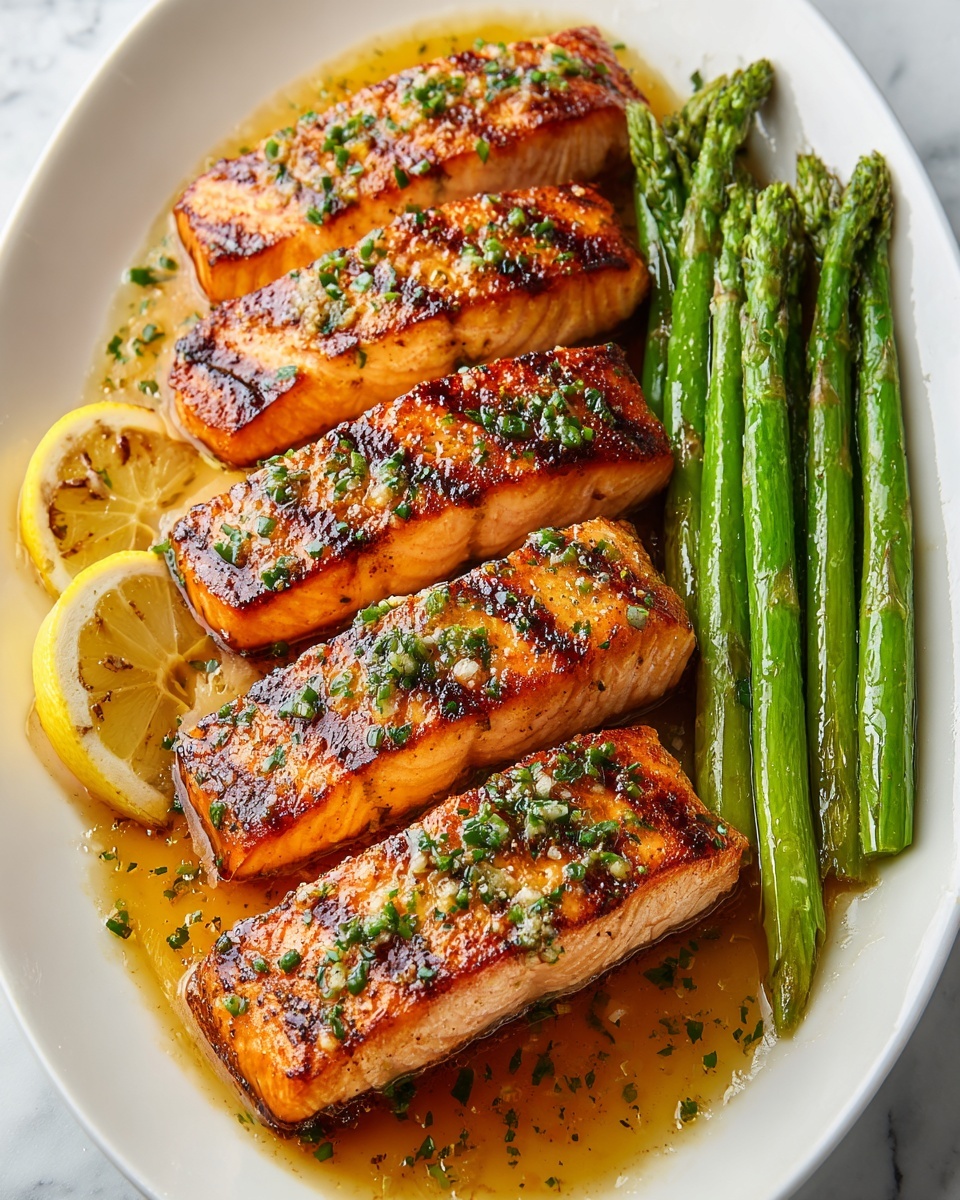 Salmon with Garlic Lemon Butter Sauce Recipe - Recipe Image