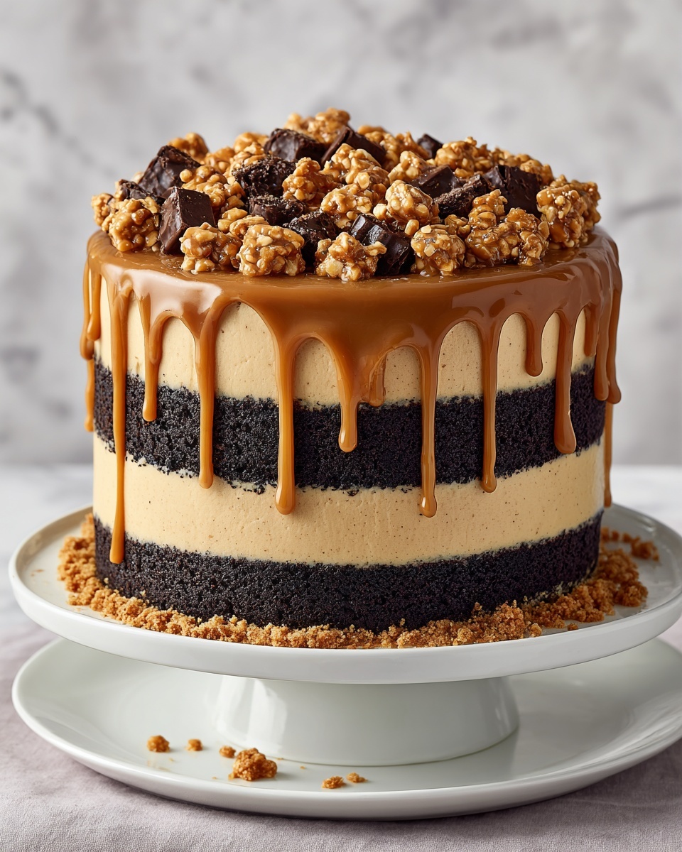 Caramel Toffee Crunch Cake Recipe - Recipe Image