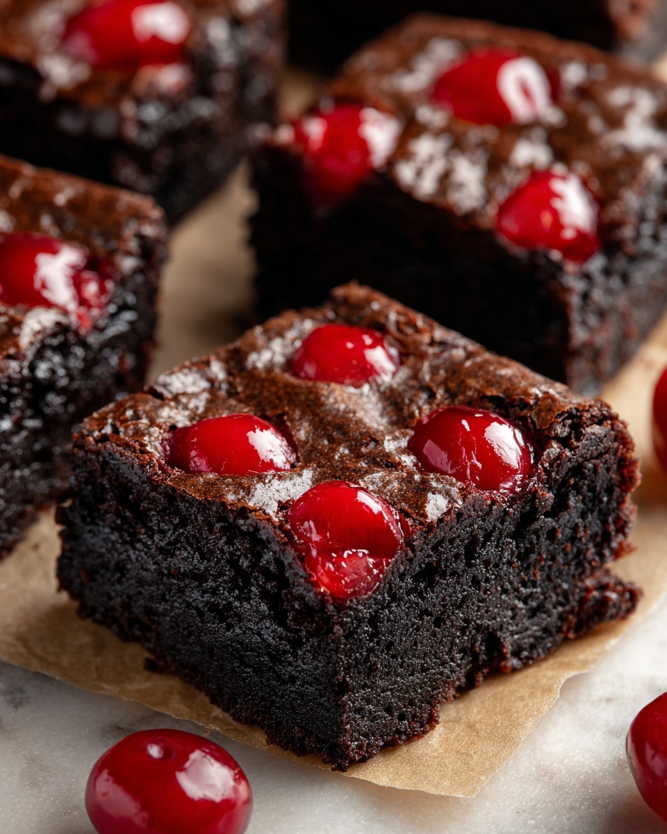 Roasted Chocolate Cherry Brownies Recipe - Recipe Image
