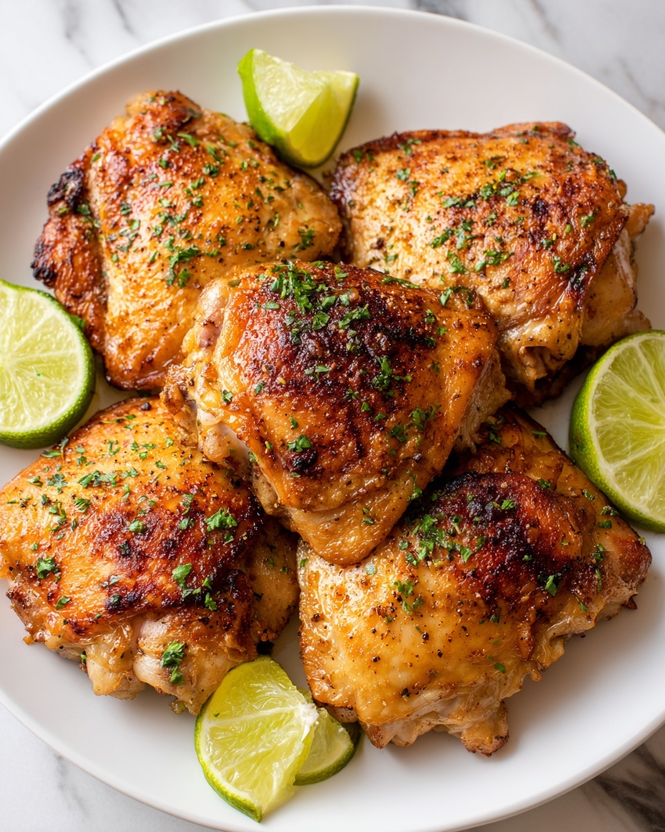 Crispy Cilantro Lime Chicken Thighs Recipe - Recipe Image