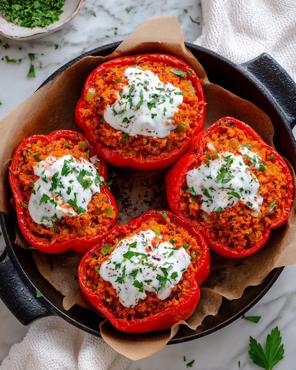 Buffalo Chicken Stuffed Peppers Recipe - Recipe Image