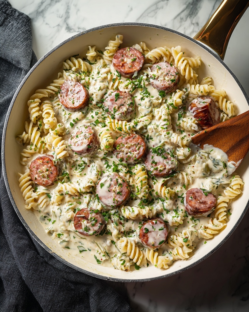 Creamy Smoked Sausage Pasta Recipe - Recipe Image