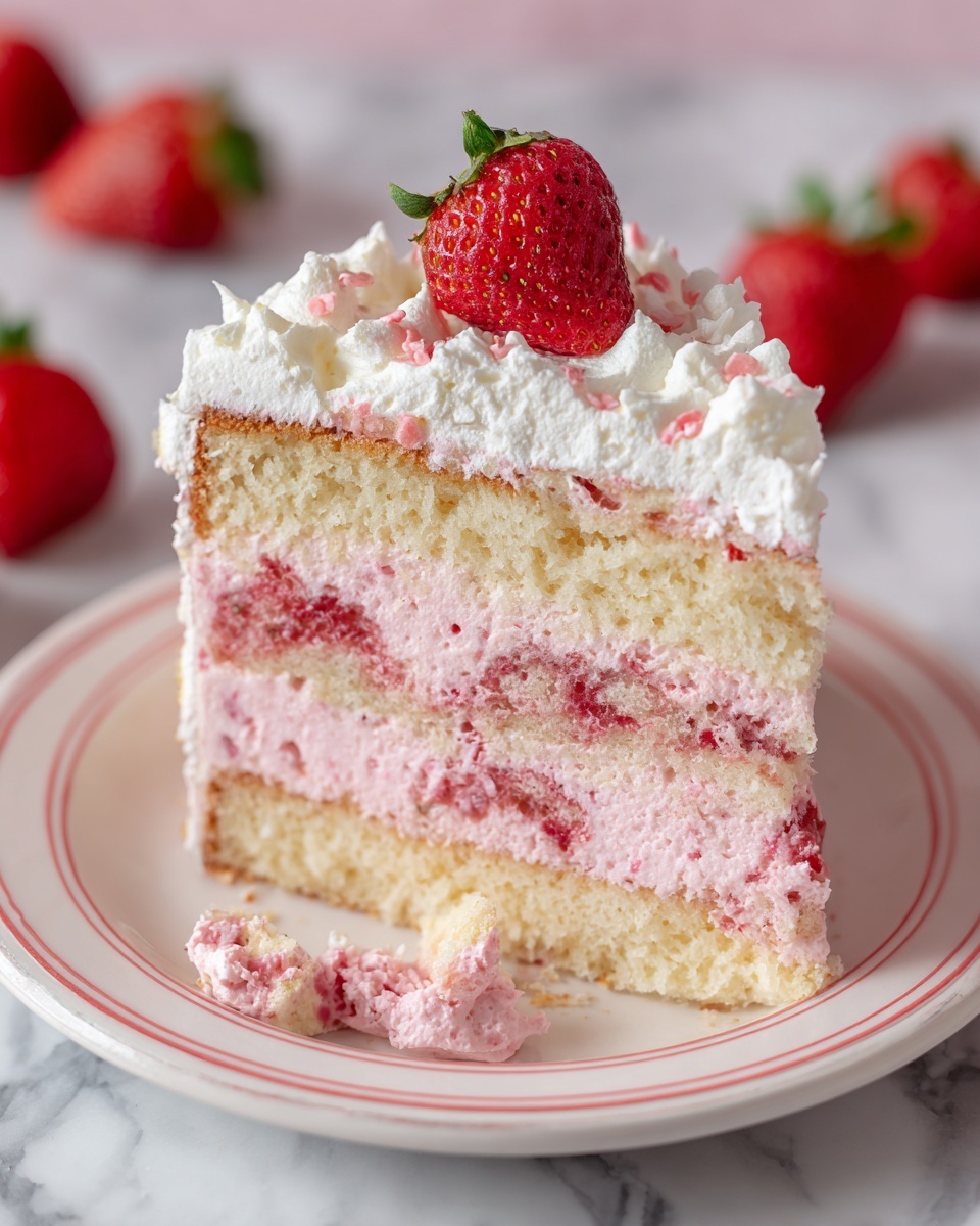 Strawberry Shortcake Swiss Roll Recipe - Recipe Image