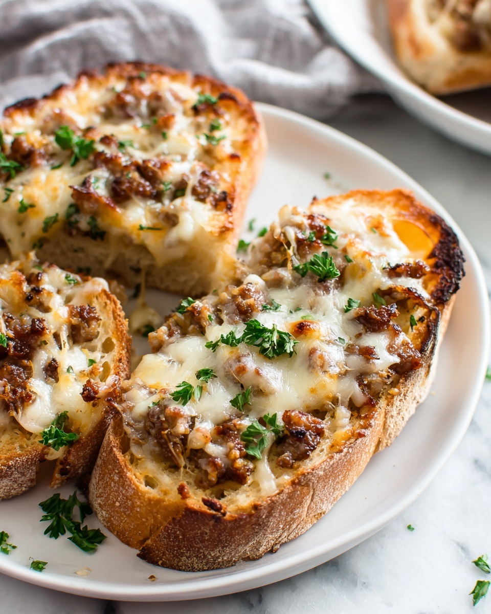 Garlic Philly Cheesesteak Bread Recipe - Recipe Image