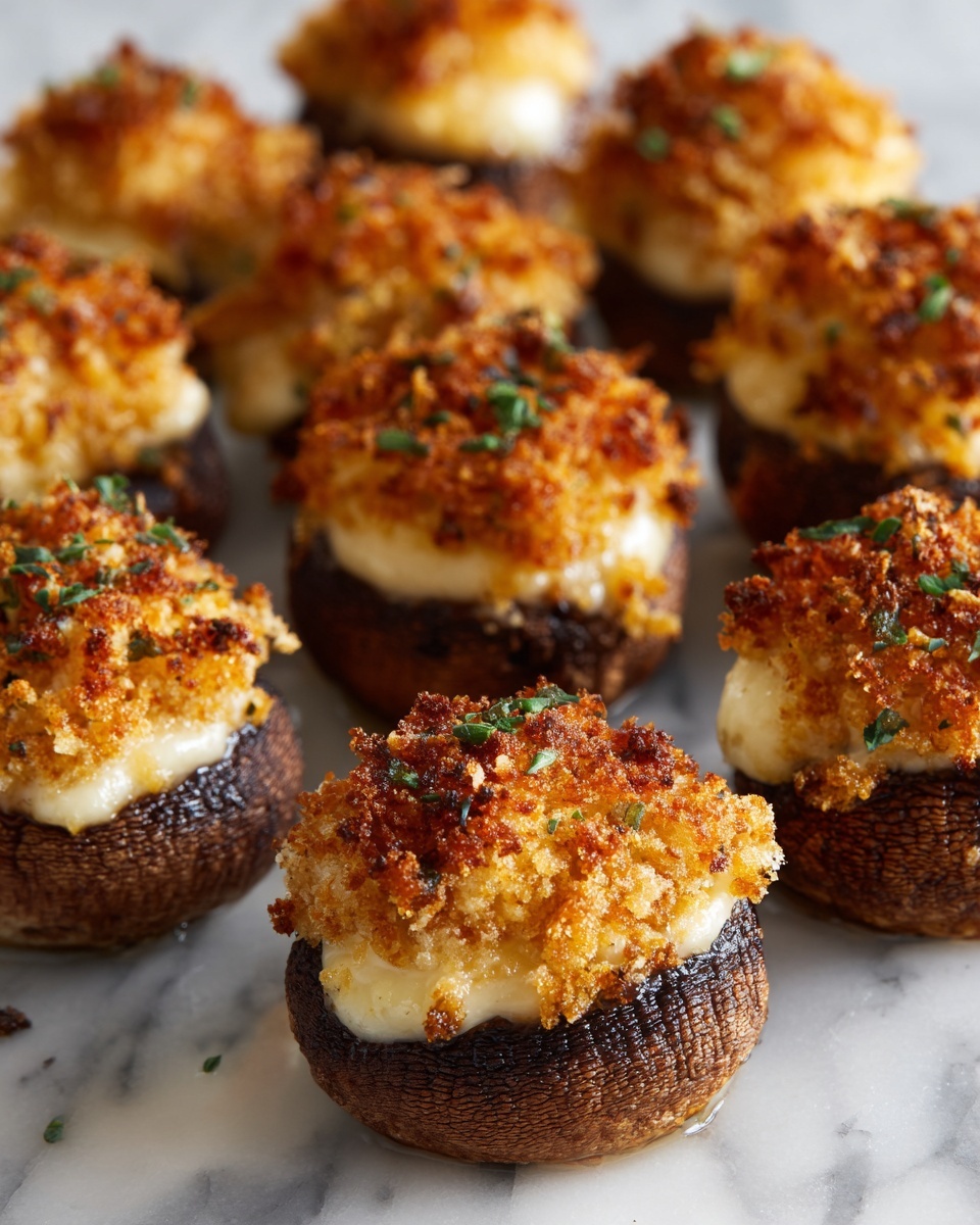Caramelized Onion & Gruyère Stuffed Mushrooms Recipe - Recipe Image