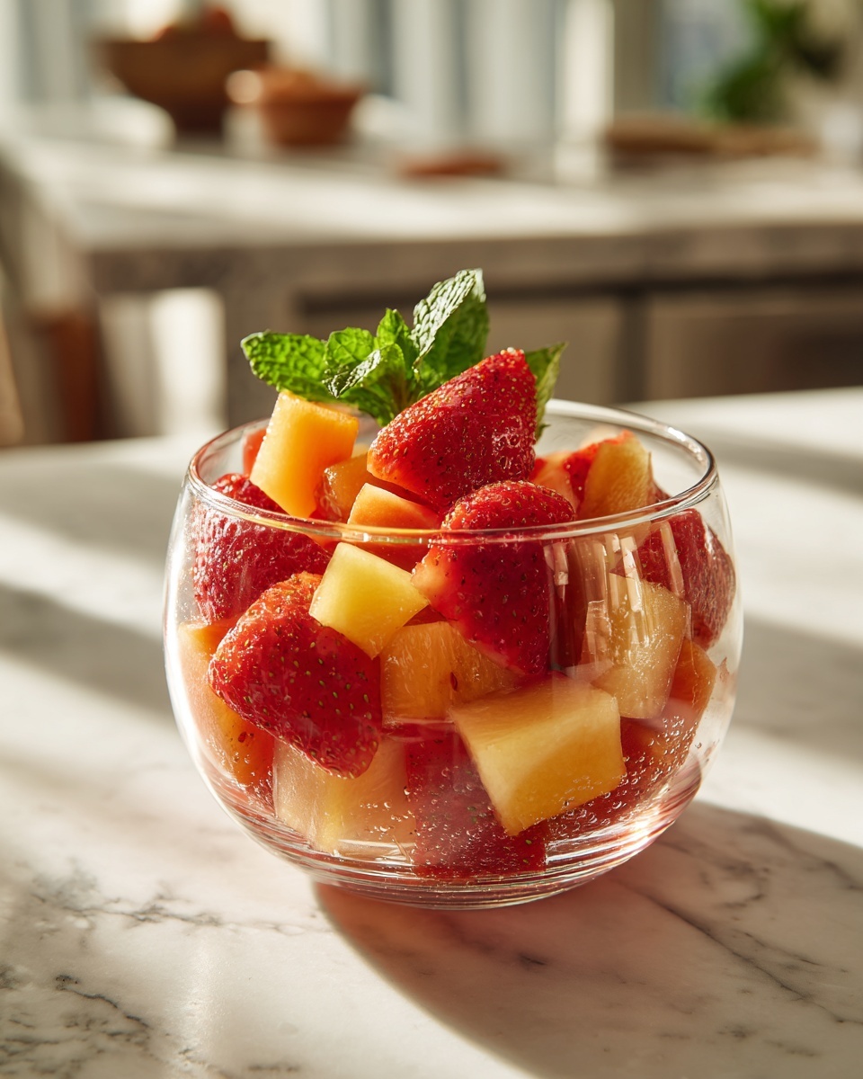Summer Peach Fruit Salad: A Refreshing Summer Treat Recipe - Recipe Image