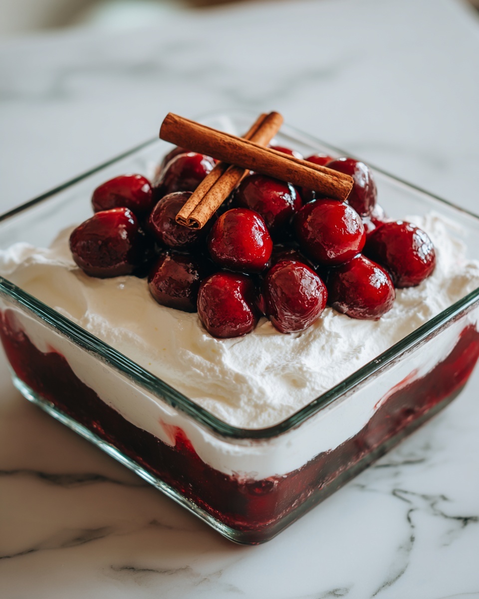 Cranberry Jello Salad with Cream Cheese Topping Recipe - Recipe Image