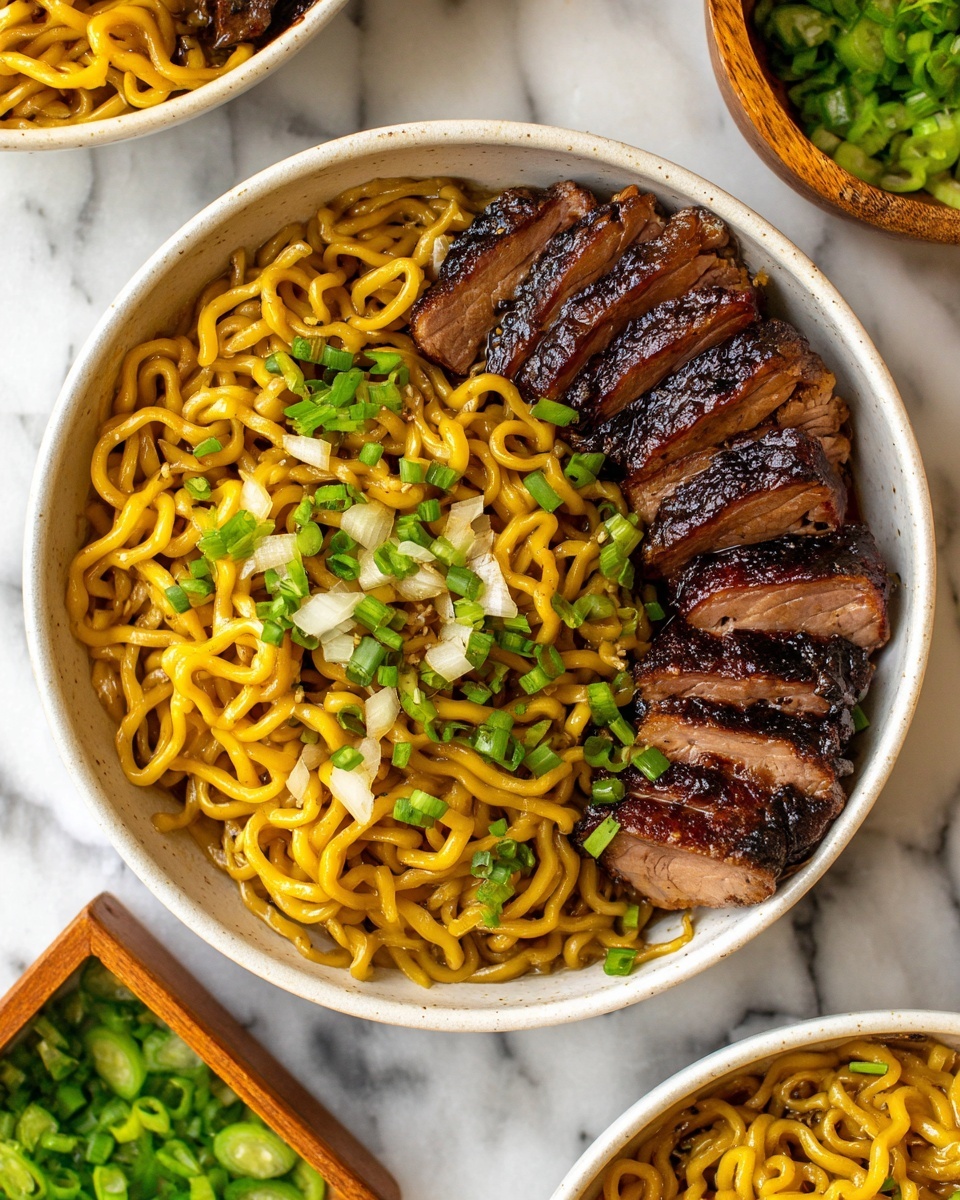 Garlic Noodles with Teriyaki Chicken Recipe - Recipe Image