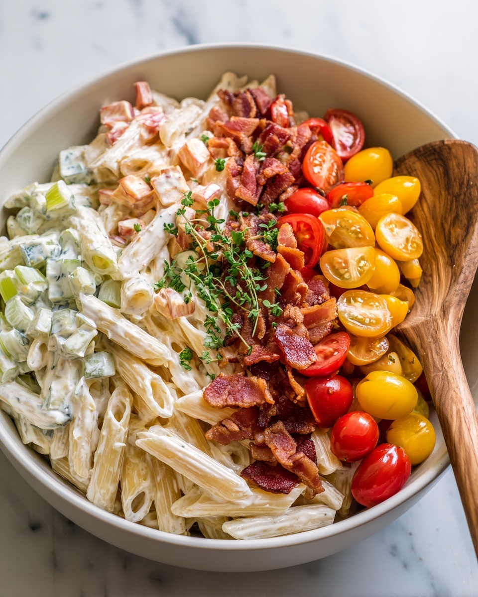 Chicken Club Pasta Salad Recipe - Recipe Image
