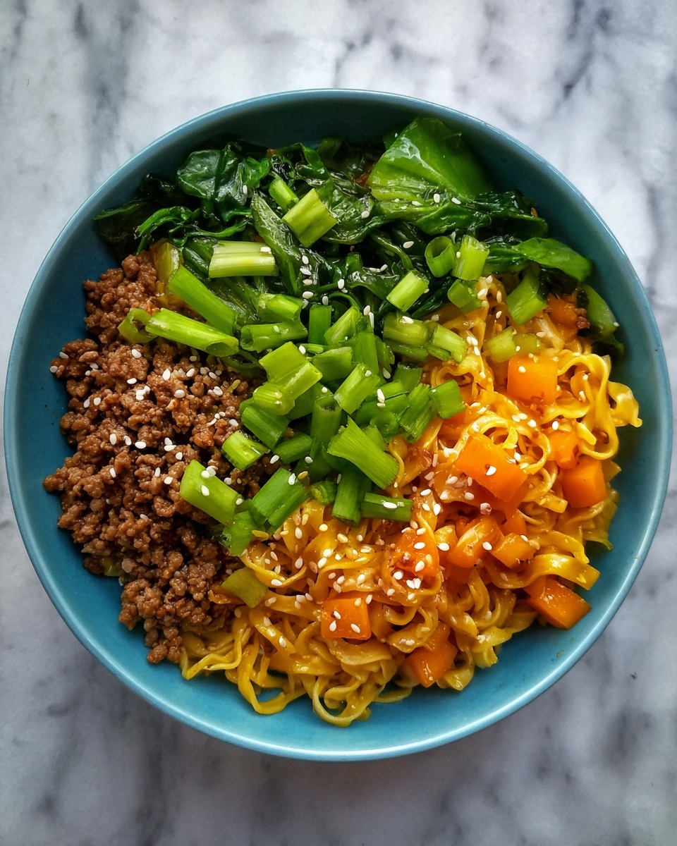 Mongolian Ground Beef Noodles Recipe - Recipe Image