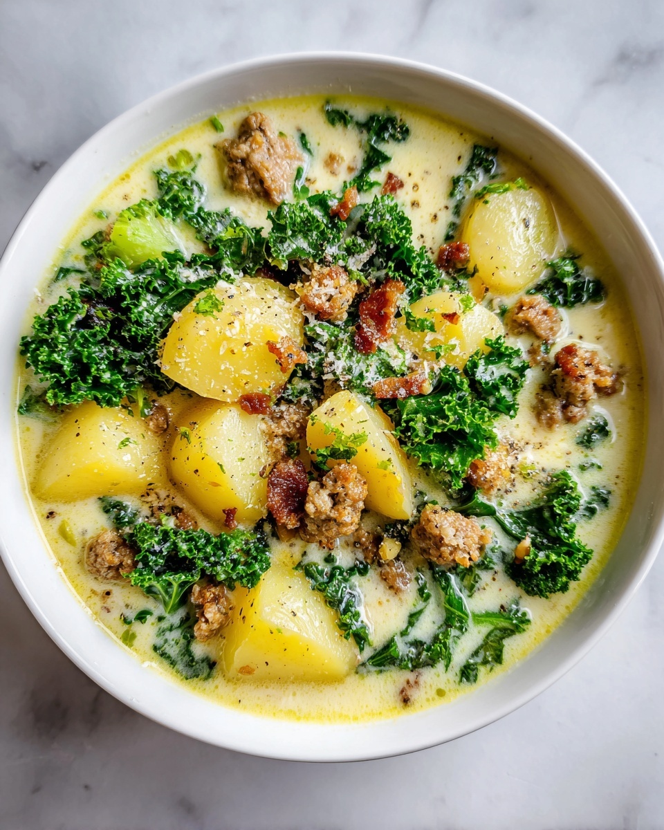 Creamy Italian Sausage and Kale Zuppa Toscana Recipe - Recipe Image
