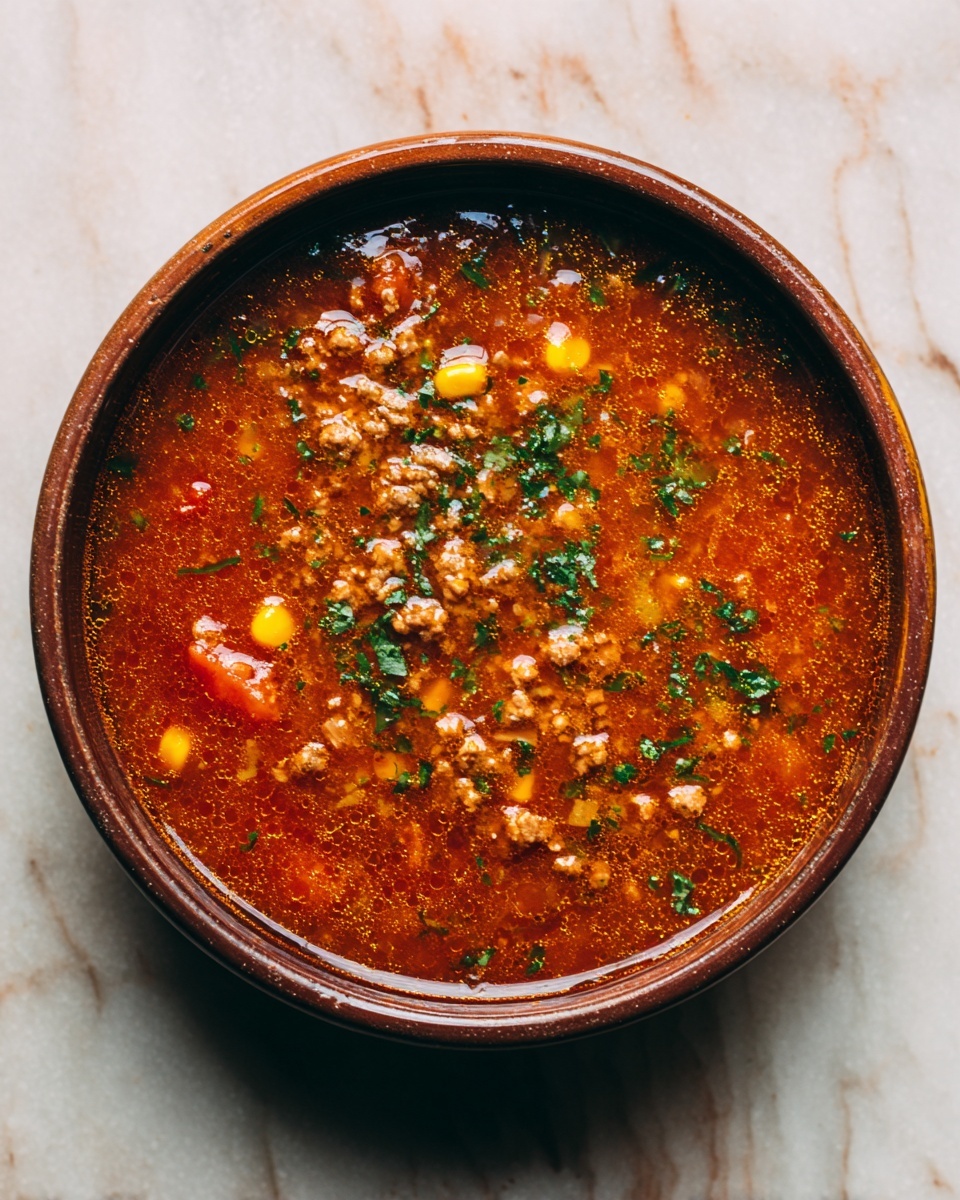Ground Beef Enchilada Soup Recipe - Recipe Image