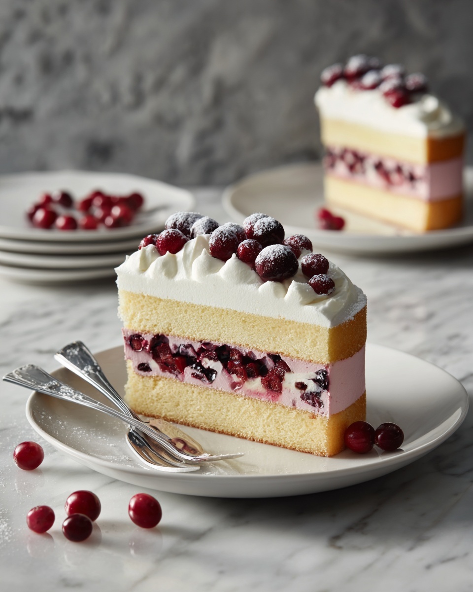 Christmas Cranberry Poke Cake Recipe - Recipe Image