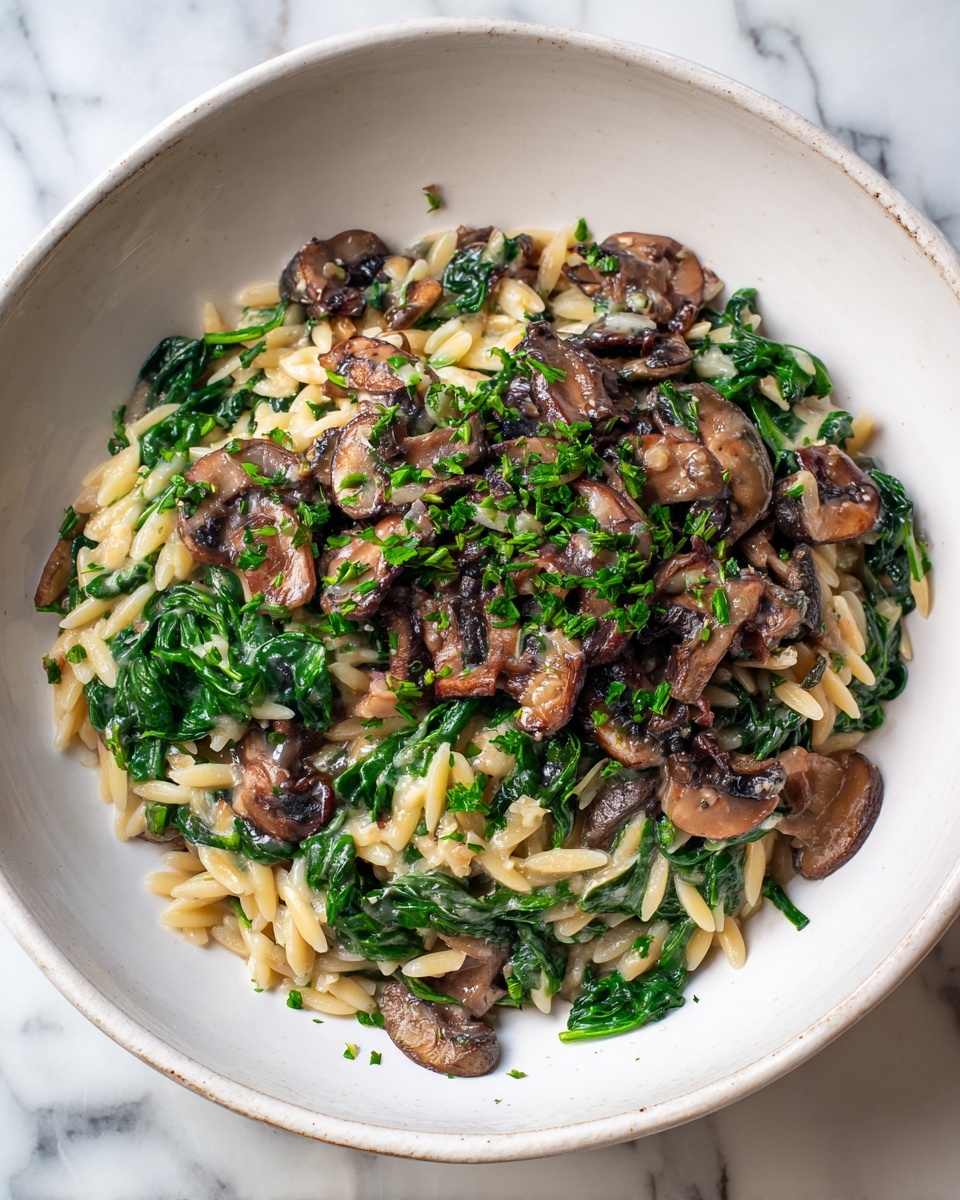 Mushroom and Spinach Orzo Recipe - Recipe Image