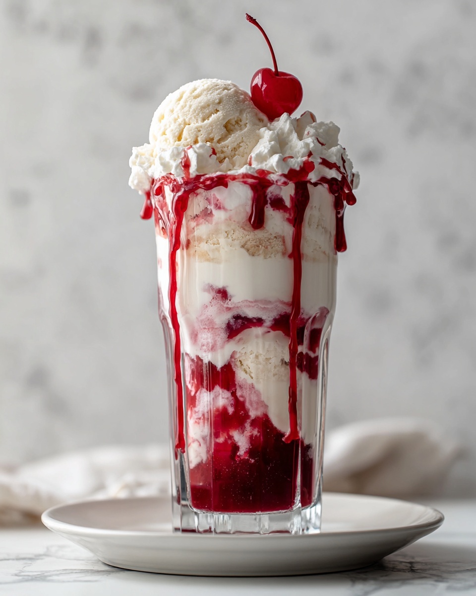Shirley Temple Ice Cream Float Recipe - Recipe Image